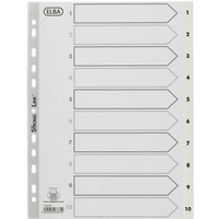 Przek�adki numeryczne do segregatora A4 1-10 bia�e PP 100204765 OXFORD