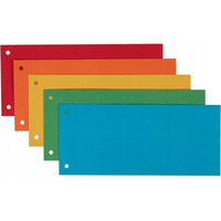 Przekadki kartonowe 1/3 A4 (100) mix kolor (separatory) 624450 ESSELTE