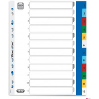 Przekadki A4 MAXI 1-12 kolor PP numeryczne OXFORD 100204813
