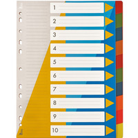Przekadki PP A4 numeryczne 1-10 BP630-10 TETIS