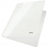 Skoroszyt kartonowy A4 LEITZ WOW bia�y metalik 30010001