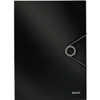 Teczka z gumk A4 PP SOLID czarna 45631095 LEITZ