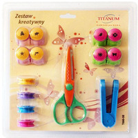 Zestaw kreatywny no�yczki, wyt�aczarka+wzory, dziurkacze 242925 TITANUM