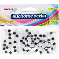 Oczka ruchome okrge 8mm (120) samoprzylepne 680372 BREWIS