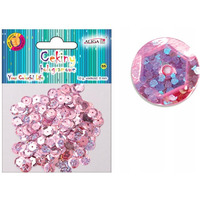 Cekiny hologramowe jasno rowe 8mm, 10g MT-6601 ALIGA