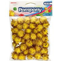 Pompony metaliczne 2cm z�ote (40 szt.) POM22 BREWIS