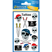 Naklejki tatuae dla dzieci PIRACI-CZASZKI 56632 Z-DESIGN KIDS TATTOO AVERY ZWECKFORM