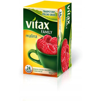 Herbata owocowo-zioowa VITAX FAMILY (24 torebki bez zawieszki)48g Malina