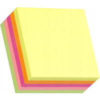 Bloczek samoprzylepny 51x51mm 250k mix 5 kolorw neonowych STICK