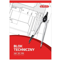 Blok techniczny szkolny A4 biay 10 kartek 170g 09583626 HERLITZ