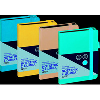 Notatnik z gumk� A6 granatowy kratka 150-1400 GRAND