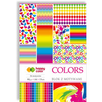 Blok z motywami A4 15k COLORS 27 motyww HA 3808 2030-C HAPPY COLOR