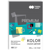 Blok techniczny A3 220g 10 kolorw PREMIUM HA 3722 3040-09 HAPPY COLOR