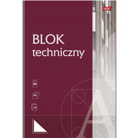 Blok techniczny szkolny A4 biay 10 kartek 190g UNIPAP