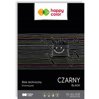 Blok techniczny A3 10k 170g czarny HA 3717 3040-9 HAPPY COLOR