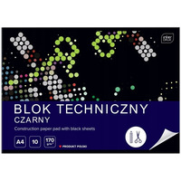 Blok techniczny A4 10k czarny INTERDRUK