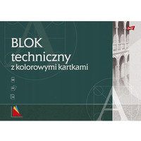 Blok techniczny szkolny A3 kolorowy 10 kartek 160g UNIPAP