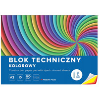 Blok techniczny kolorowy A3 10k INTERDRUK