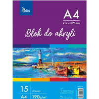 Blok do akryli A4 15k 190g KB012-A4 TETIS