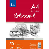 Szkicownik A4 150g 50ark KB010-A4 TETIS