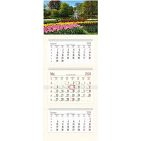 Kalendarz Trjdzielny z gwk (T09) PARK - krem 380 x 990 mm TELEGRAPH
