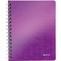 Kołonotatnik LEITZ WOW A5 80k PP kratka fioletowy 46410062