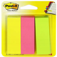 Znaczniki samoprzylepne POST-IT 26x76mm 671/3 neonowe 3x100 3M