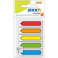 Zakadki indeksujce Strzaki 45x12mm mix 5 kolorw neon 21464 STICK'N