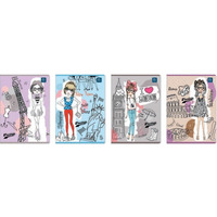 Zeszyt A5 16k kratka kolorowa mix UV INTERDRUK