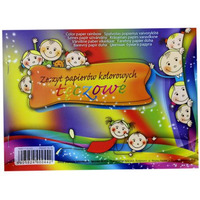Zeszyt papier�w kolorowych t�czowych A5 8k 00792 KRESKA