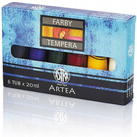 Farby tempera zestaw 6 kolorw 20ml w tubkach 83419901 ASTRA