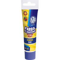 Farba plakatowa w tubkach 30ml szkolna niebieska 83110905 ASTRA