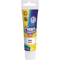 Farba plakatowa w tubkach 30ml szkolna biaa 83110904 ASTRA