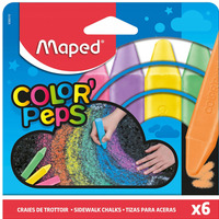 Kreda chodnikowa COLOR PEPS 6 kolorw, pud z zawieszk 936010 MAPED