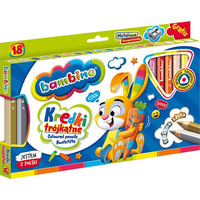 Kredki trjktne z glinki kaolinowej Zestaw 18 kredek + temperwka BAMBINO St.Majewski