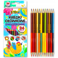 Kredki o��wkowe tr�jk�tne dwustronne 12/24kol. Kolori TT8311 Penmate