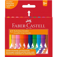 Kredki wiecowe GRIP trjktne 12 kolorw FABER-CASTELL 122520 FC