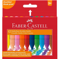 Kredki wiecowe GRIP JUMBO trjktne 12 kolorw FABER-CASTELL 122540 FC