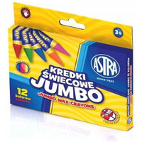 Kredki �wiecowe JUMBO 12 kolor�w 316118005 ASTRA