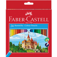 Kredki sze�ciok�tne ZAMEK 24 kolory opakowanie kartonowe 111224 Faber-Castell