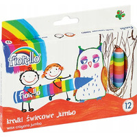 Kredki FIORELLO �wiecowe 12 kolor�w JUMBO kolor 170-1384