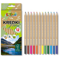 Kredki o��wkowe tr�jk�tne natural 12 kolor�w KOLORI TT8887 PENMATE