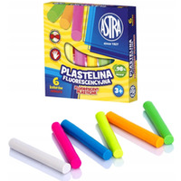 Plastelina dla dzieci fluorescencyjna 6 kolor�w zestaw 83811906 ASTRA