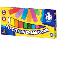 Plastelina dla dzieci kwadratowa 12 kolor�w zestaw 83813908 ASTRA