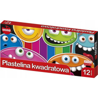 Plastelina kwadratowa dla dzieci Zestaw 12 kolorw MONA St.Majewski