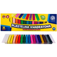 Plastelina kwadratowa 18 kolorw 83814904 ASTRA