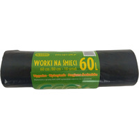 Worki na mieci 60L LDPE czarne (10szt) 60cm/80cm