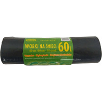 Worki na mieci LDPE 60L czarne(10sztuk) 60cm/80cm