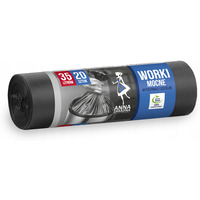 Worki na mieci 35L HDPE mocne (20szt) czarne ANNA ZARADNA WNS2207/80SH