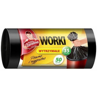 Worki na mieci 35L wytrzymae HDLD (50szt) czarne ANNA ZARADNA WNS0516/40